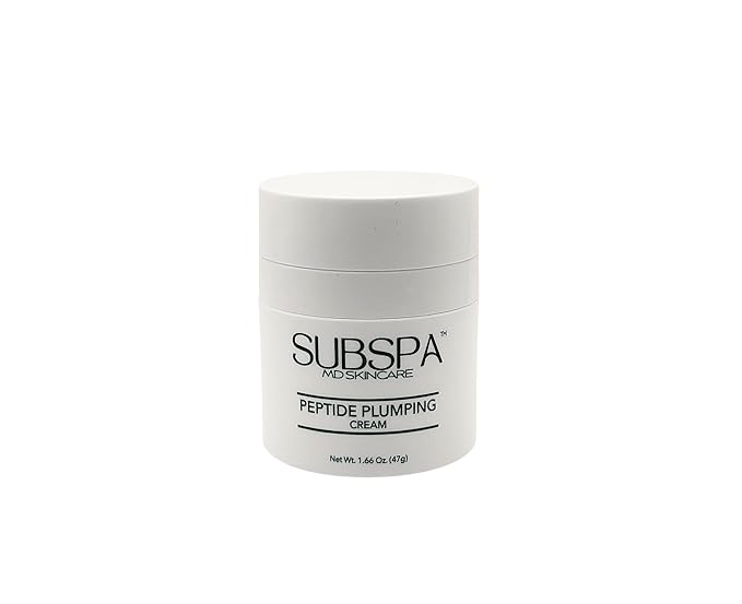 SubSpa MD Peptide Plumping Cream – Doctor-Developed Anti-Aging Moisturizer with Peptides, Hyaluronic Acid & Resveratrol – Hydrates, Firms & Smooths Fine Lines – 1.66 oz