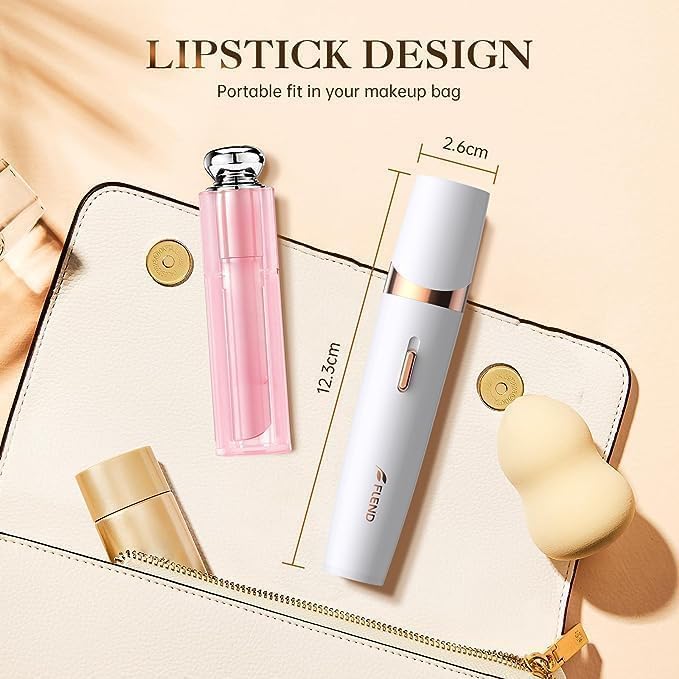 Epilator for Women, 2-in-1 Facial Hair Removal Epilator, Painless Designed Hair Remover with Built-in LED Light for Precision, Smooth Glide Hair Remover for Women Face Lips Chin Peach Fuzz