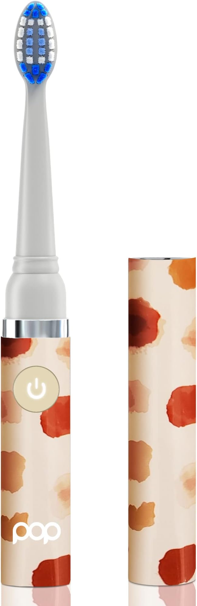 Pop Sonic Electric Toothbrush (Giraffe) - Travel Toothbrushes w/AAA Battery | Kids Electric Toothbrushes with 2 Speed & 15,000-30,000 Strokes/Minute, Dupont Nylon Bristles