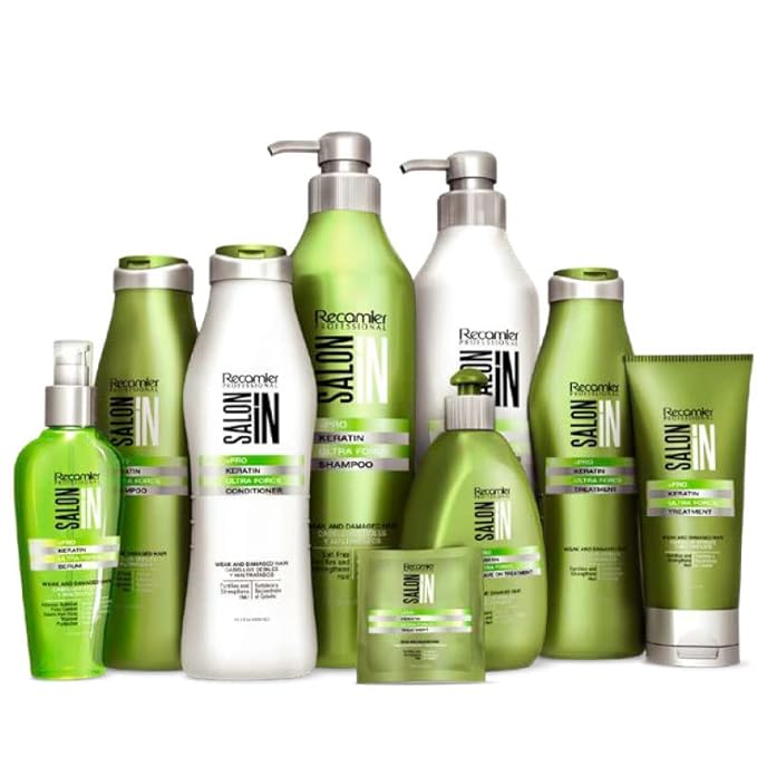 Recamier Professional Salon In +Pro Keratin Ultra Force Hair Shampoo, Conditioner and Treatment Bundle 3 Piece kit 40397 Small