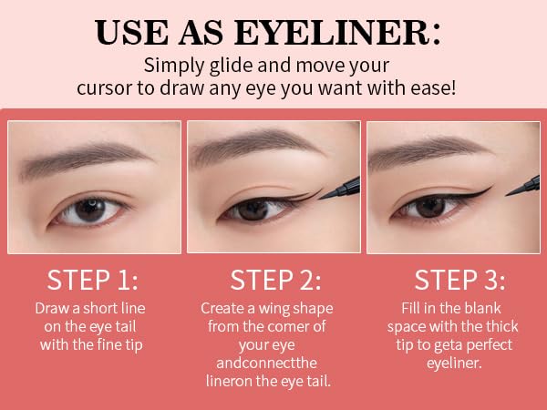 2-in-1 Brow Pen & Liquid Eyeliner – Waterproof Brow Pencil with Fine Microblading Tip, Natural Hair-Like Strokes, Long Lasting, Smudge-Proof Dual-Ended Design(01 LIGHT BROWNS)