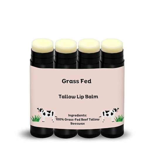 Beef Tallow Lip Balm 100% Grass Black