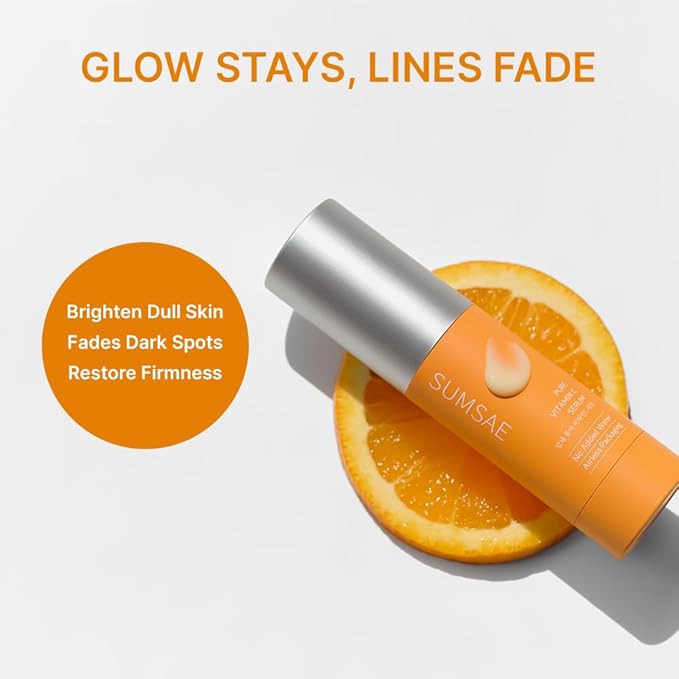 SUMSAE Pure Vitamin C Serum - Best Korean Skincare with Vitamin 10.5%, No Added Water, Special Airless Pump, Brightening and Firming Skin, Improving Uneven and Dull Skin Tone, 30ml/1.01fl.oz.