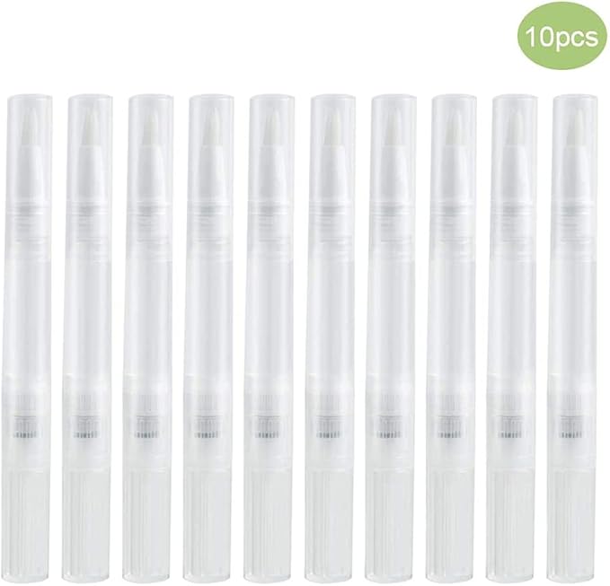 10 pcs Teeth Whitening Gel Pen 2ml Oral Cleaning Pen, Safe 44% Carbamide Peroxide Gel, 20+ Uses, Effective, Painless, No Sensitivity, Travel-Friendly, Natural Mint Flavor