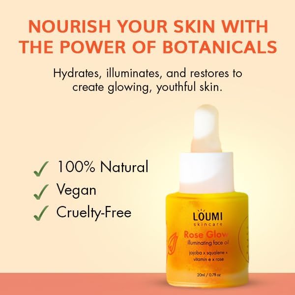 LOUMI Skincare Glow & Aloe Duo Bundle - RoseGlow Moisturizing Face Oil & Say Aloe! All Day Cream - Lightweight Hydrating Face Cream - Aloe Vera, Algae, and Hyaluronic Acid - Made in the US