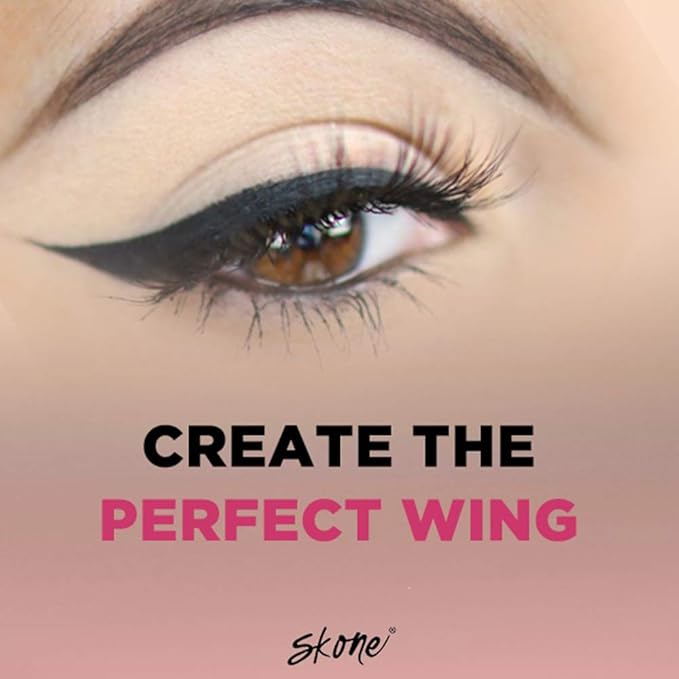 Skone Cosmetics Insanely Intense Tattooed Eyeliner Pen - 5-piece Set - Waterproof Liquid Eyeliner, Long-Lasting, Sweat Proof, Smudge Proof Liquid Eyeliner - Jet Black (with FREE Travel Size mini)