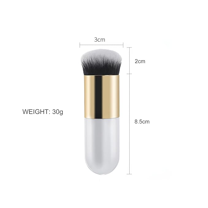 Makeup Brushes, Foundation Powder Makeup Brush Professional Makeup Brush Liquid Blending Mineral Powder Buffing Stippling Makeup Tools (Pink&White)