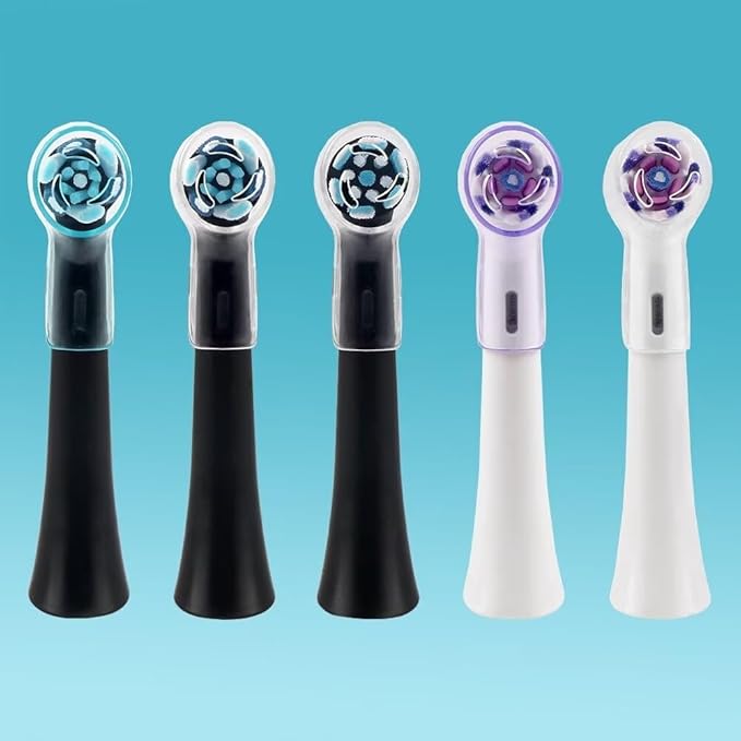 6 Pack Toothbrush Heads Dustproof Cover Compatible with Oral B, Fits for Oral-B iO Series, Pro 1000, 1500, 5000, 7500 Electric Toothbrush, Protects Brush Head and Convenient Travel (Purple)