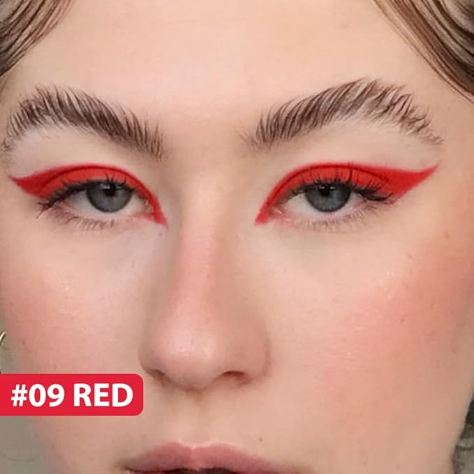 evpct 3Pcs Black White Red Waterproof Colored Eyeliner Liquid Eye Liner Set Long Lasiting Fine Speed Dry Colorful Liquid Eyeliner lapiz delineador de ojos contra el agua blanco para ojos de colores