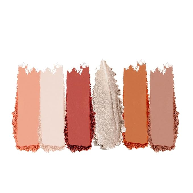 Eyeshadow Palette - 6 Color Neutral Eyeshadow, Nude Pink & Brown, Matte & Shimmer, Highly Pigmented, Blendable, Travel-Friendly Everyday Makeup, 01-3#