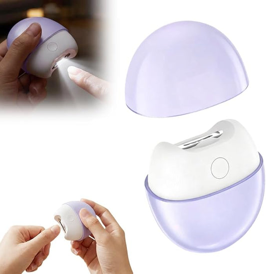 Electric Nail Clipper, 2026 New Automatic Nail Cutter with LED Light, Multifunctional Electric Fingernail Clippers for Easy Nail Care and Polishing, Suitable for Seniors and Adults (Purple)