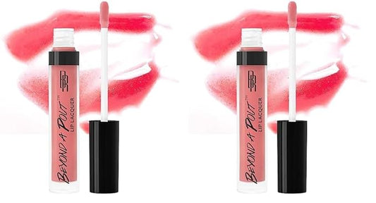 Black Radiance Beyond A Pout Lip Lacquer Lip Gloss, Heat Wave (Pack of 2)