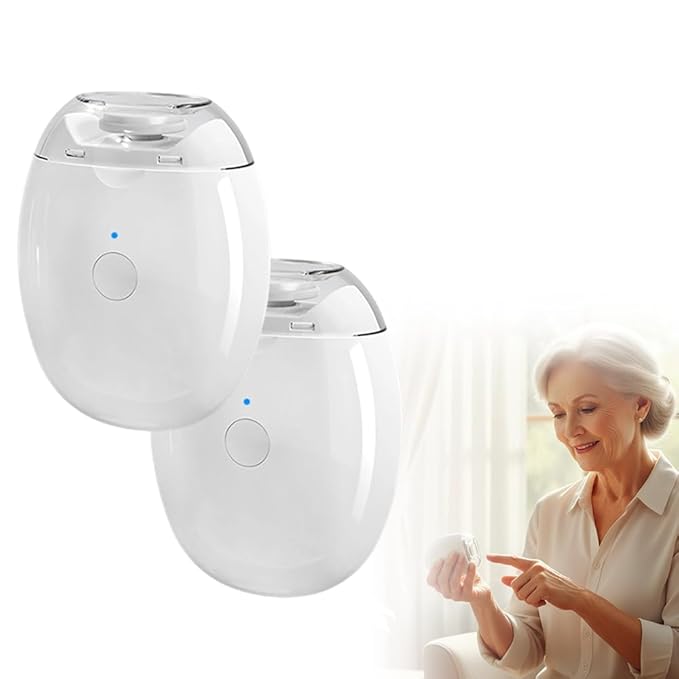 2026 New Universal Automatic Fingernail Grinder, USB Rechargeable Electric Nail Clipper with LED Light and 3 Speeds, 360° Silent Auto Fingernail Cutter and Polishing Trimmer, for Whole Family (2pcs)