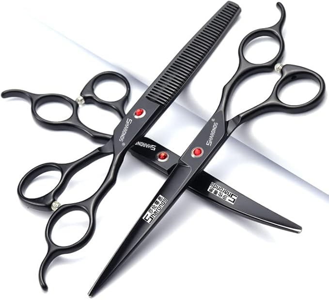 6/7 Inch Hairdressing Scissors Set Barber Shop Hair Scissors Styling Tools (7-inch 4pc)