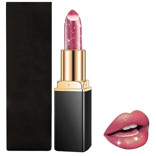 Diamond Glitter Lipstick, 2025 New Velvet Glow Lip Gloss Waterproof Non-sticky Creamy Lipcolor,Long-Lasting Moisturizer Lip Balm with Sparkling Finish Hydrating Lip Stains (A05)