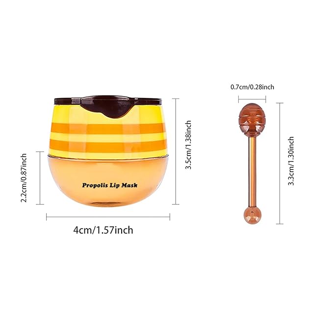 3Pcs Honey Lip Balm Honey Pot, Exfoliator,