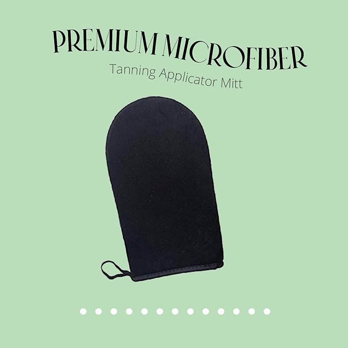 Skinerals Self Tanning Mitt, Premium Microfiber Self Tanner Applicator for Back & Body, Ultra Soft Double-Sided Self-Tan Mitt, Reusable & Washable Tanning Lotion Applicator Mitts