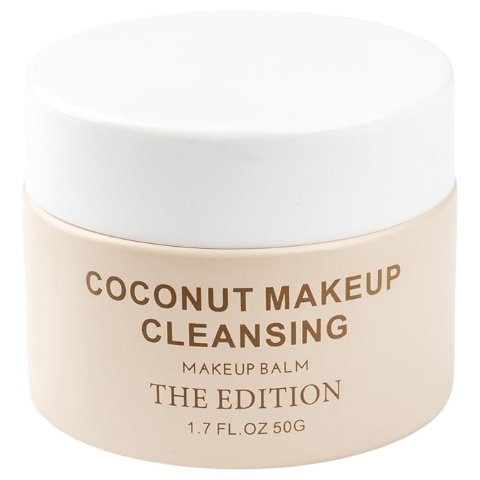 The Edition Coconut Cleansing Balm – 2-in-1 Makeup Remover & Face Cleanser – Melts Waterproof Mascara & Longwear Makeup – Hydrating, Nourishing, Gentle for Sensitive Eyes – 50g (1.7 oz)
