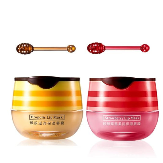 2 Pcs Lip Balm Honey Pot,