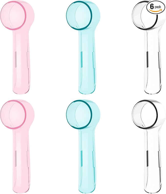 HSYTEK 6 Pack Toothbrush Cover Compatible with Oral-B Braun Replacement Brush Heads, Fit for Oral B Sensitive Gum Care, Floss Action and Pro 500 Electric Toothbrush