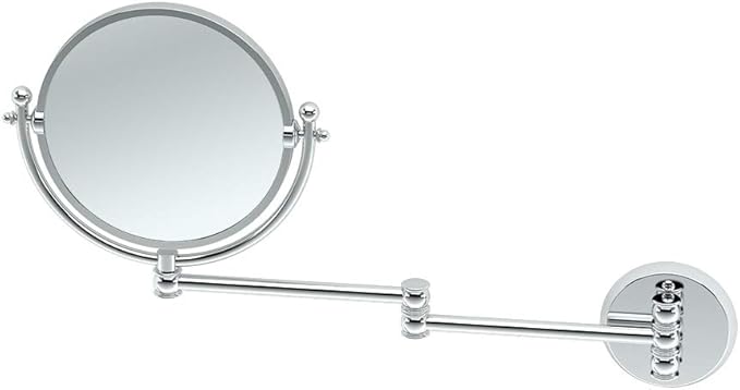 Gatco 1411 Wall Mount Mirror with 14-Inch Swing Arm Extents, Chrome