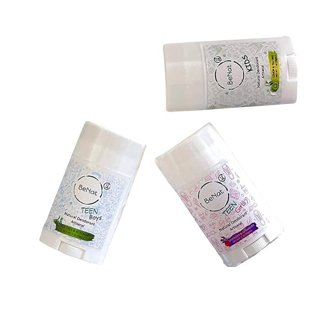 2-Pack All Natural Deodorant For Kids and Teens 100% Natural Aluminum-Free Carcinogen Free Kids Deodorant For Boys and Girls Clinically Proven To Be Safe For Children and Teenagers