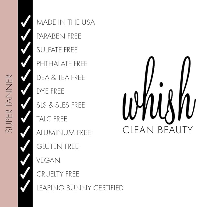 Whish Self Tanner with Bakuchiol Oil - Reduces Fine Lines & Wrinkles, Hydrating & Firming, 4.06oz