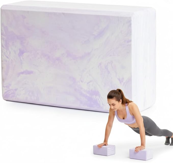 Blocks for Yoga | Non-Slip Exercise Blocks for Working Out, Pilates, Stretching, Meditation | Lightweight & Durable Yoga Tools | Yoga Blocks by Lunai