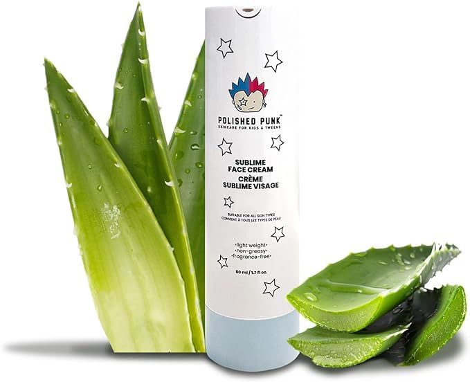 All-Natural Sublime Face Cream for Kids & Tweens, Fragrance-Free, Lightweight, Non-Greasy Face Moisturizer, 50 ml/1.7 fl oz | Skincare for All Types