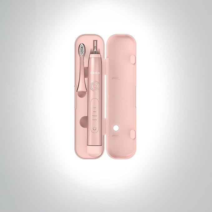 ORDO Sonic+ Charging Travel Case, Secure & Hygienic Toothbrush Storage, USB Charging, MagLock Closure, Durable Design, Tooth Brush Not Included, Rose Gold
