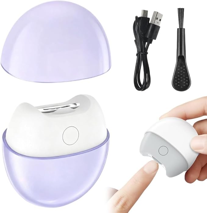 2026 New Electric Nail Clipper, 3 in 1 Electric Polishing Automatic Nail Clippers Electric Nail Trimmer with Light, 2-Speed Adjustable, Electric Toenail Clippers for Seniors Adults (Purple)