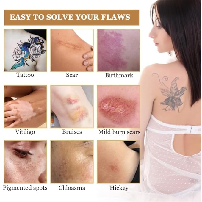 Tattoo Cover Up Makeup Waterproof, Long-Lasting Tattoo Cover Up Concealer,Tattoo Cover Up Makeup Waterproof,Invisible and Natural, Suitable for Tattoos, Scars and Vitiligo