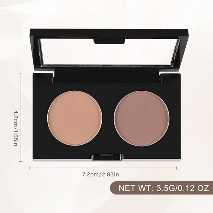 Duo Eye Shadow Powder，Nude &Warm Gray Matte Eyeshadow Makeup Palette，Neutral Shades Eyeshadow Palette for Woman Daily Eyes Looks，Highly Pigmented，Smooth, Blendable，sombras de ojos, Cruelty-Free 04