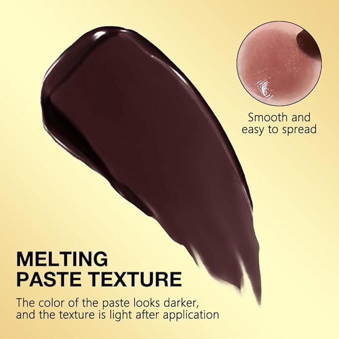 HHLTOH Dark Brown Honey Lipstick Tinted Butter Lip Balm for Women, Natural Sheer Moisturizing Nourishing Hydrating Brown Honey Shine Lipstick Tinted Lip Stain Gloss with a Hint of Natural Cherry Vegan