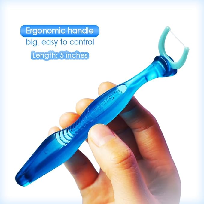 T.Smile NoFuss Dental Flosser Refill Heads, Extra-Strength Floss for Comfortable Clean, Fluoride Free, (120 Extra-Strength Floss Refills, Handle Not Included)