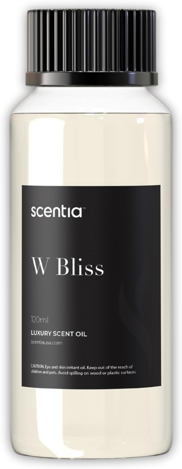 Scentia W Bliss Essential Oil Blend- 120 mL 4.06 fl oz - Aromatherapy Fragrance Inspired by W Hotel Notes of Bergamot, Lemongrass, Jasmine
