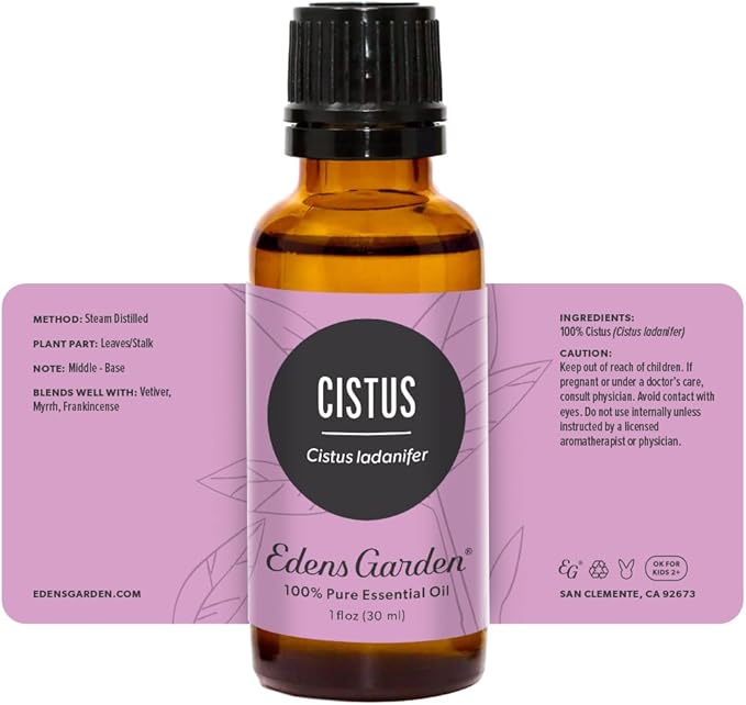 Edens Garden Cistus Essential Oil- 100% Pure Premium Grade, Undiluted, Natural, Therapeutic, Aromatherapy, The Best for Diffuser, Skin, Hair, Kid Safe 30 ml (1 fl oz)