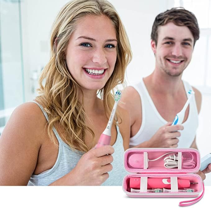 GWCASE Toothbrush Travel Case Compatible with Oral-B Pro 1000 2000 3000 3500 5000 7500/ for Philips Sonicare ProtectiveClean 4100 6100 5100 6500 7500 Rechargeable Electric Toothbrush (Box Only) -Pink