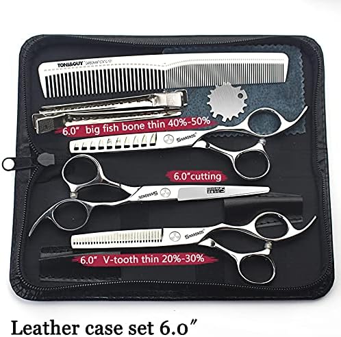 Barber hair scissors, Axemoore professional haircut Cutting Scissors/Shears set- 6", made of Japanese stainless steel, especially (6in- 3pc-A)