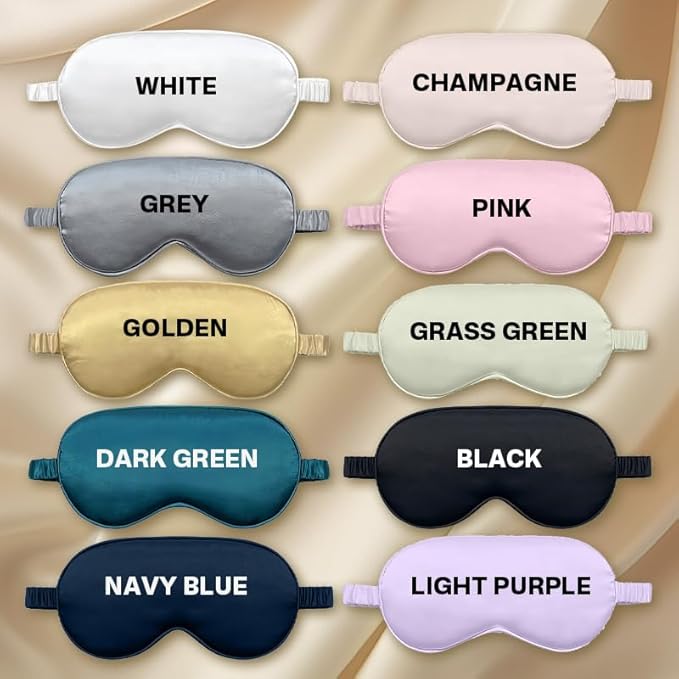 HDSD Custom Soft Silk Sleep Mask with Adjustable Strap for Unpressurised Comfort and Washable Eye Cover for Ultimate Relaxation|Excellent for Sleeping,Sleep Eyeshade for Men and Women