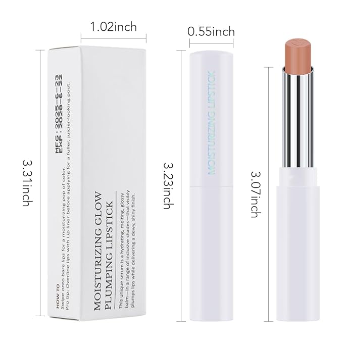 Nude Pink Tinted Lip Balm, Hydrating Sheer Soft Matte Finish Lipstick for Women, Creamy Natural Color Lip Tint Balm Lightweight And Non-greasy Lip Glow Long Lasting Waterproof for Dry Lips 07#