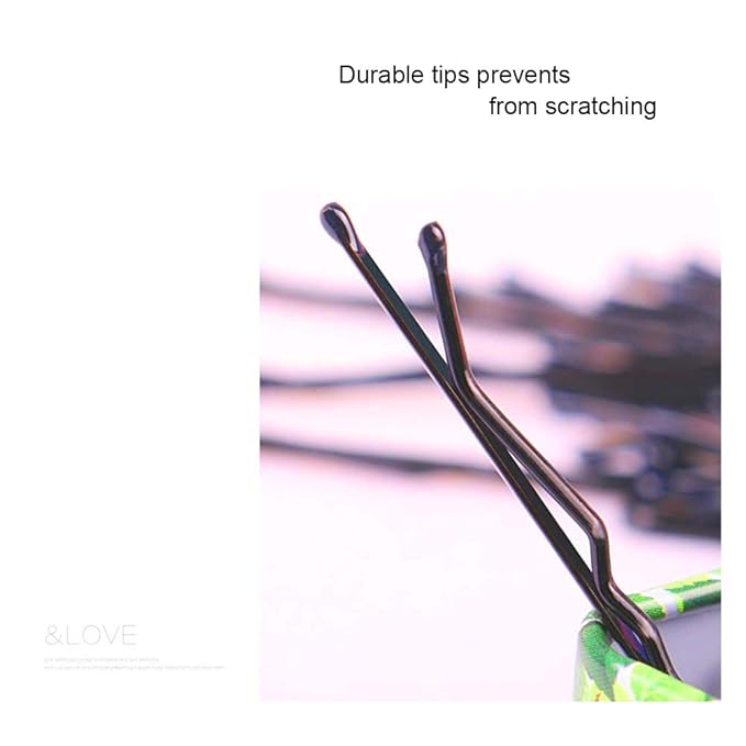 MAORULU Hair Bobby Pins Brown with Cute Case, 200 CT Bobby Pins for Buns, Premium Hair Pins for Kids, Girls and Women, Great Hair Pins for Thick Hair and Thin Hair, 2 Inch (Brown)
