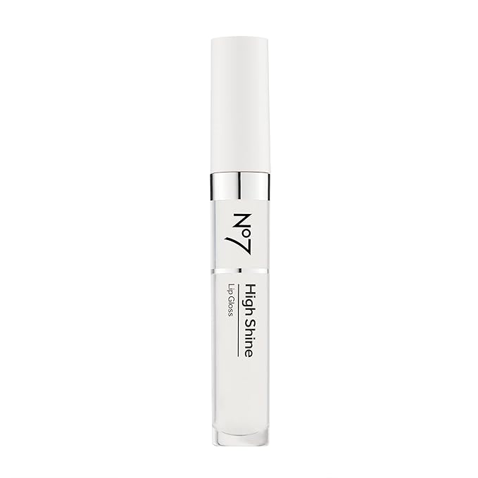 No7 High Shine Lip Gloss - Translucent - Moisturizing, High-Shine Lip Gloss with Jojoba Oil for Lips - Hydrating, Longwear Lip Makeup - Non-Sticky Formula (8ml)