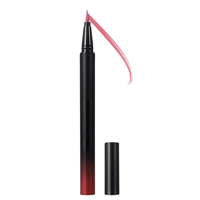 Liquid Eyeliner Pen, Waterproof Eyeliner Long-lasting Eyeliners, Metallic-Eyeliners Easy To Use, White Black Red Brown Purple Colorful Eyeliner (Red)