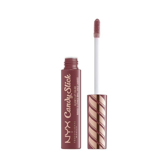 NYX PROFESSIONAL MAKEUP Candy Slick Glowy Lip Color Gloss - S'more Please (Neutral Mauve)