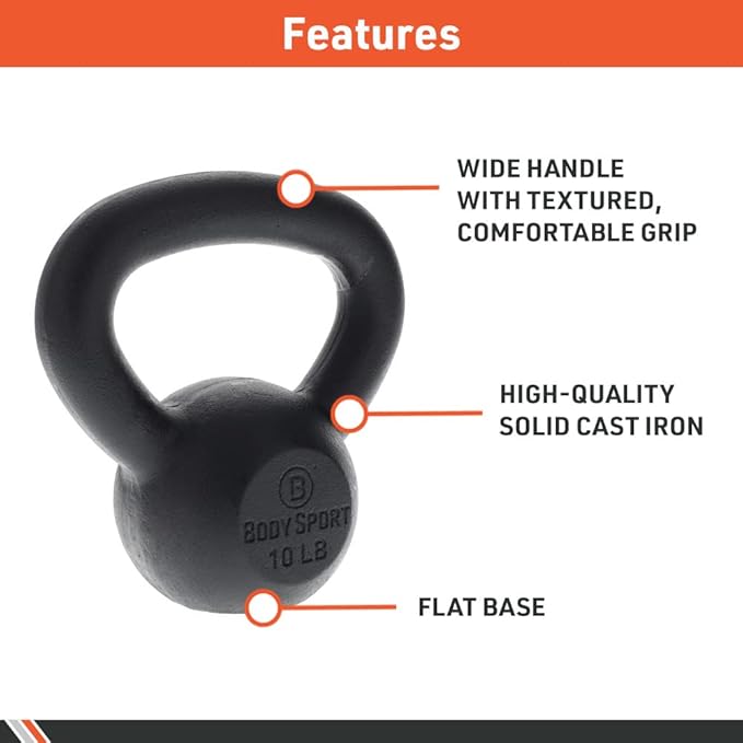 Body Sport Cast Iron Kettlebell Weight