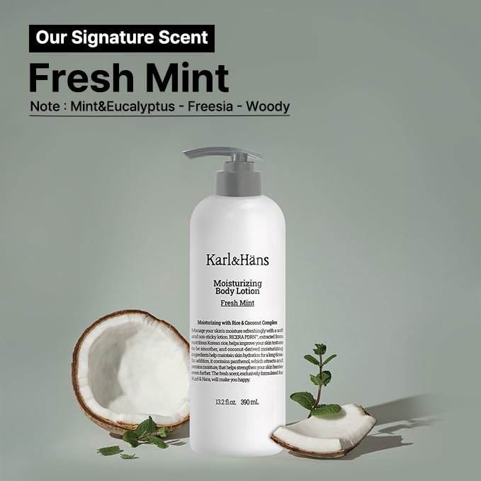 Karl&Hans Moisturizing Body Lotion (390ml, Mint)