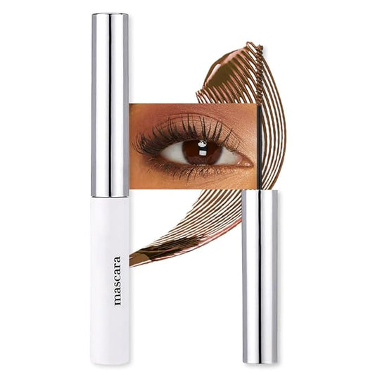Colored Mascara for Eyelashes, Voluminous Colorful Mascara, Pink Purple Blue Green Red White Black Brown Lash Pack - Lengthening, Defining, Curling, Multiplying Formula (11#-Brown)