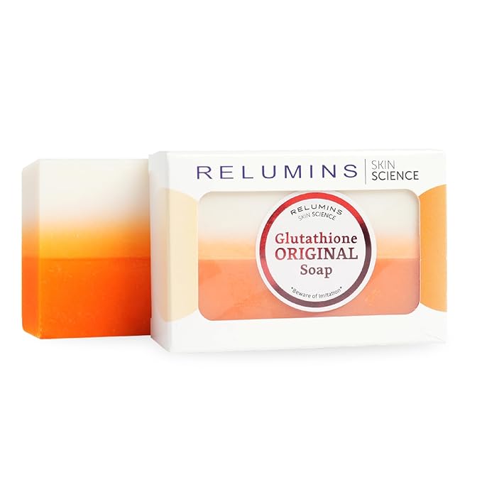 Relumins Glutathione Soap Bars - New Year, New You Glow Deep Cleansing & Hydrating Soap for Smooth, Refreshed Skin - Gentle Exfoliating Formula for Face & Body - 150g Bar