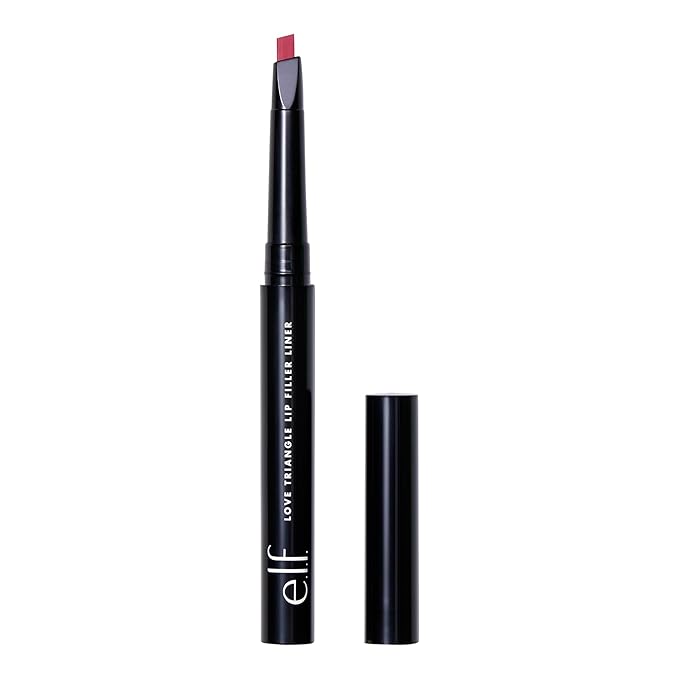 e.l.f. Love Triangle Lip Filler Liner, 2-in-1 Lipliner Pencil For Sculpting & Filling, Long-Lasting Intense Color, Vegan & Cruelty-Free, Hot Pink
